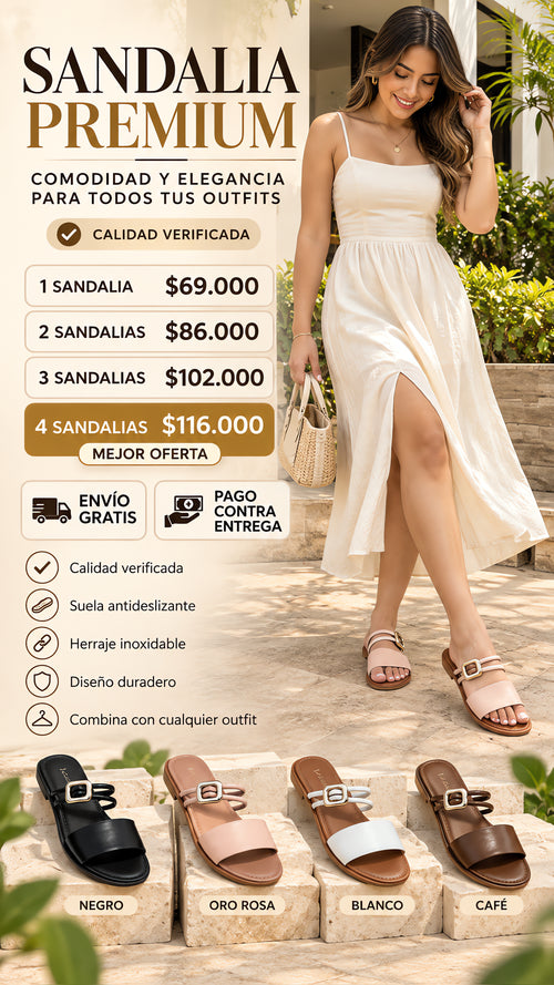 Sandalia Bianca Premium