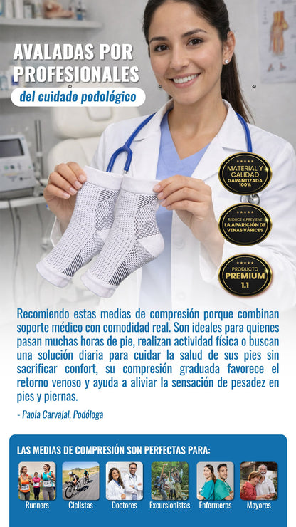 Medias de Compresión Pro: Adiós a la Hinchazón y el Dolor de Pies 🚫🦶